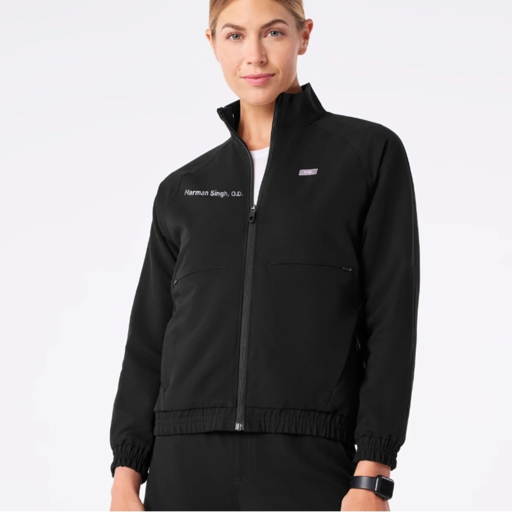 Figs Black Utility Jacket for Women